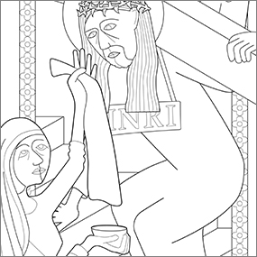 Veronica wipes the face of Jesus